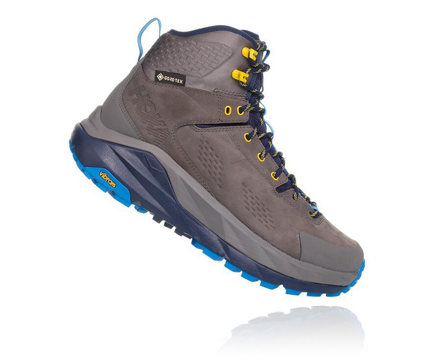 Hoka One One Turisticke Topanky Panske Siva/Modre - Kaha GORE-TEX - 08135-KZDI